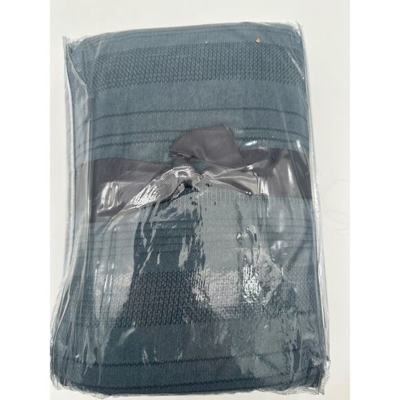 Pottery Barn Sonoma Textured Striped Duvet Cover Steel Blue Full/Queen New - Picture 3 of 3